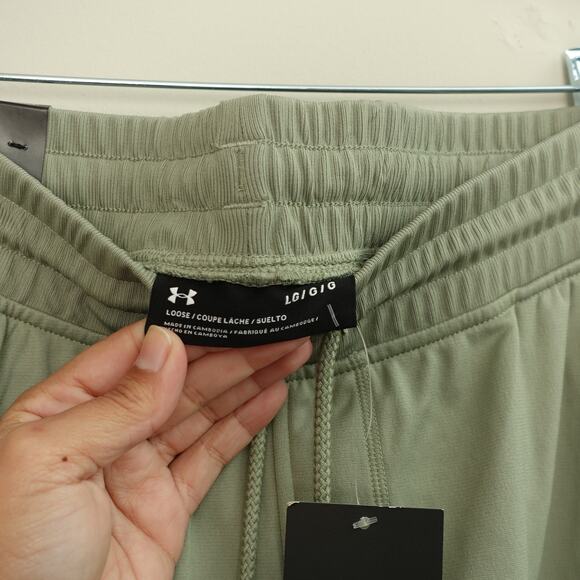 NWT Under Armour Mens UA Sportstyle Tricot Jogger Pants Loose Pull-On Green L - Picture 4 of 8
